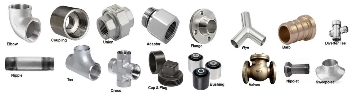 مهم ترین  و مرسوم ترین اتصالات لوله کشی