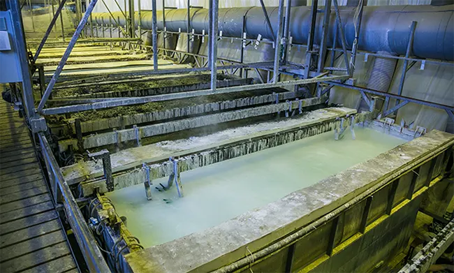 محفظه اسید شویی ورق در کارخانه