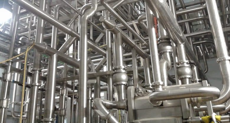 لوله استنلس استیل در صنعت ساخت مواد غذایی