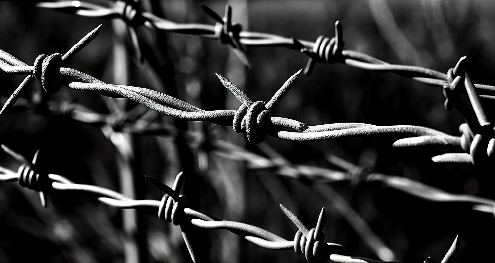 سیم خاردار از نمای نزدیک