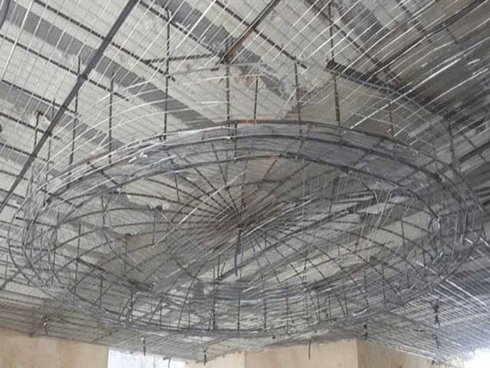 سقف کاذب ایجاد شده با رابیتس